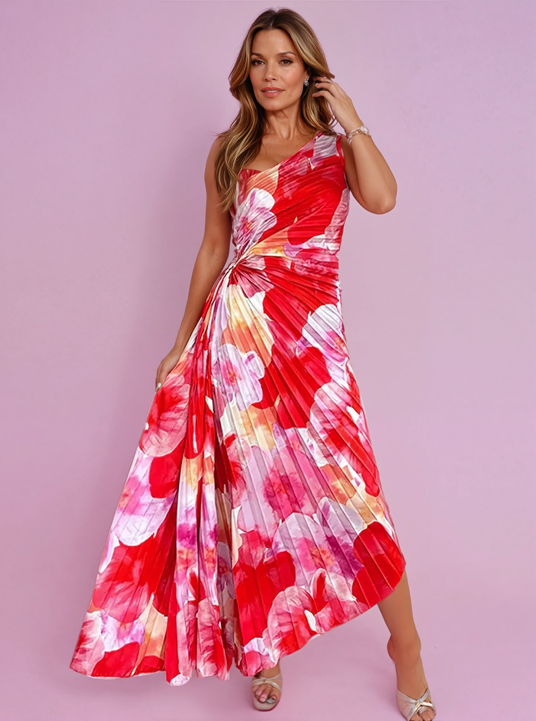 Katie Pleated Summer Dress - Elena Harper