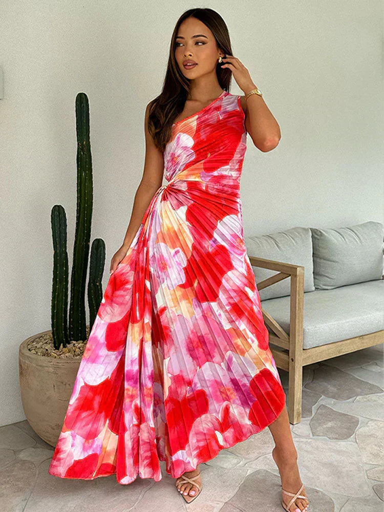 Katie Pleated Summer Dress - Elena Harper