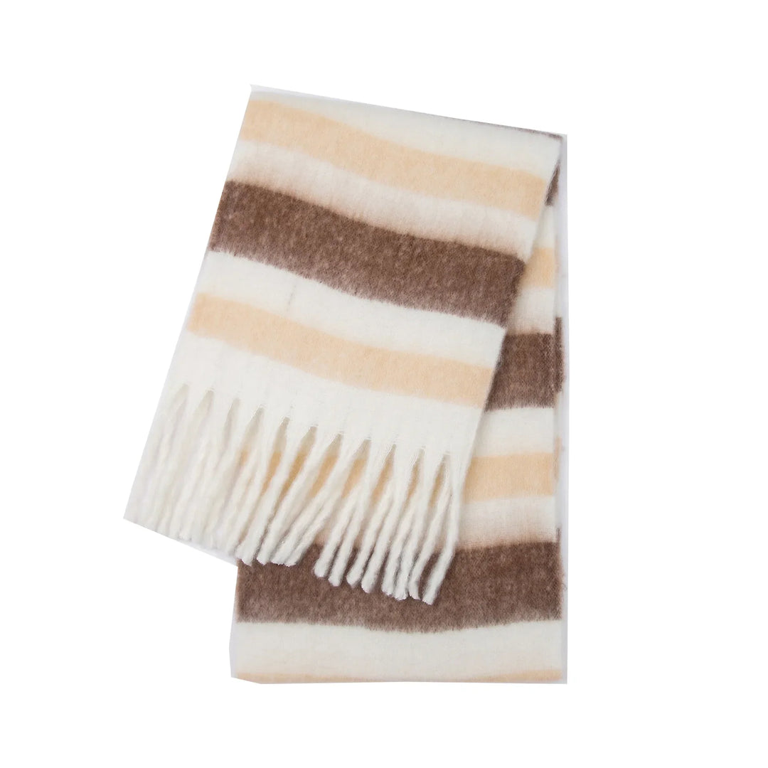 Scarvello Thick Warm Striped Winter Scarf - Elena Harper
