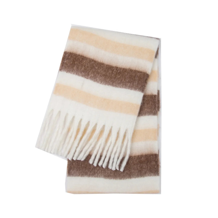 Scarvello Thick Warm Striped Winter Scarf - Elena Harper