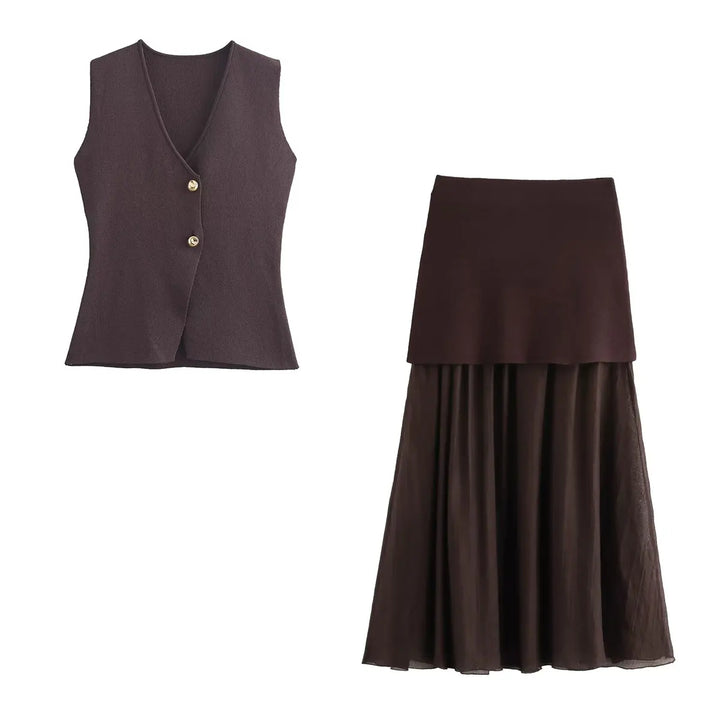 Eleanora Smooth Knit Vest, view 2 - Elena Harper