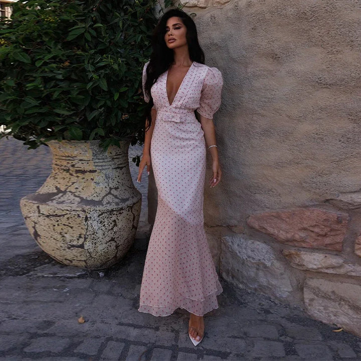 Angela Ethereal Maxi Dress, view 3 - Elena Harper