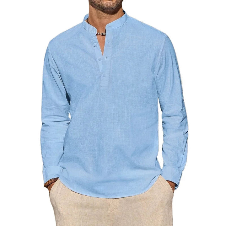 ELENA HARPER™  |  COTTON HENLEY SHIRT FOR MEN