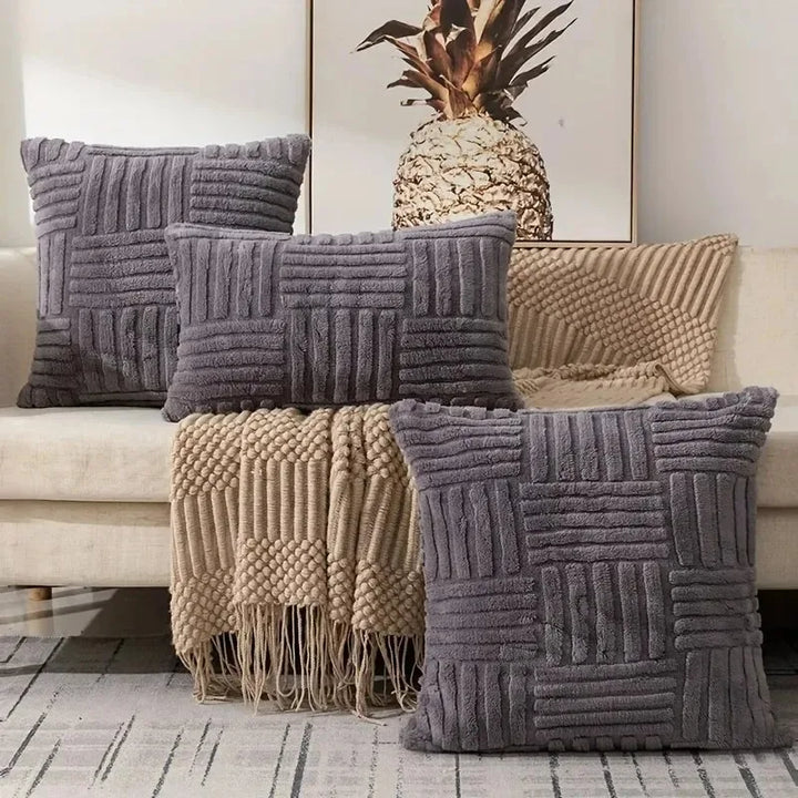 Faux Fur Plush Pillow Covers, view 10 - Elena Harper