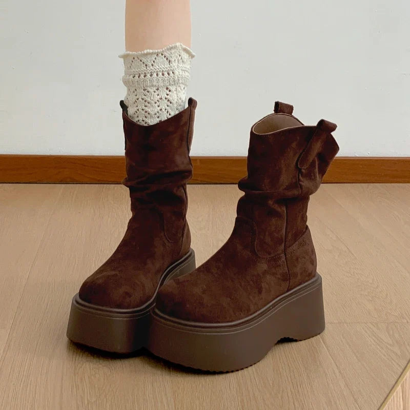 Dea Comfortable Leather Boots, view 3 - Elena Harper