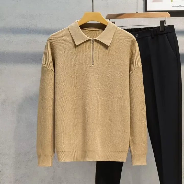 Antonios half zipper sweater, view 5 - Elena Harper