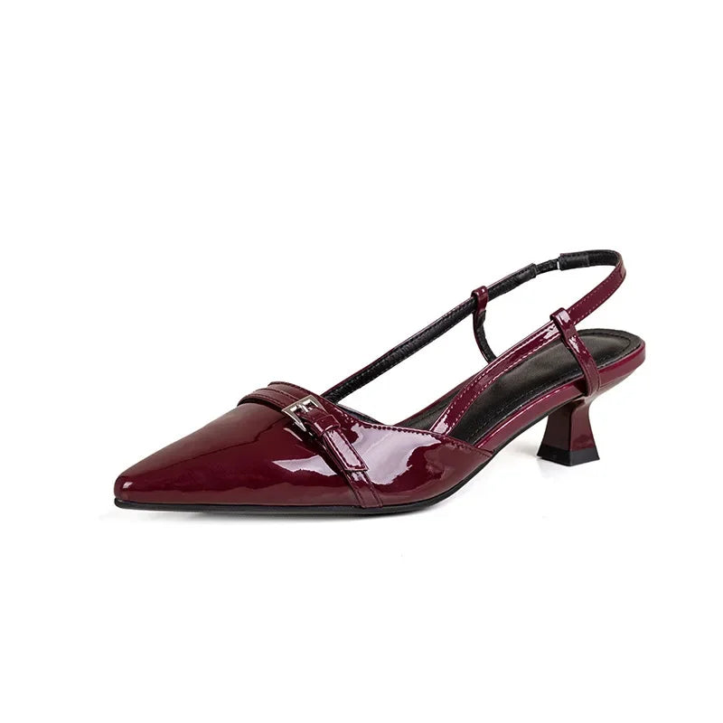 MIRELLA Classic Mid-Heel Sandals, view 5 - Elena Harper