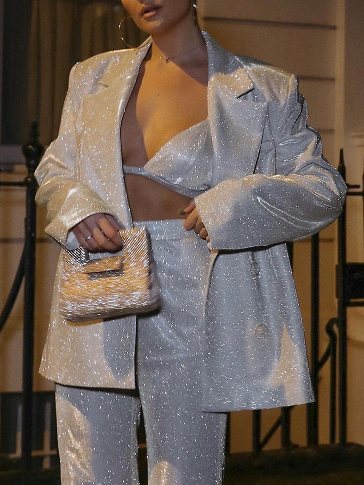 Amelia | 3 Piece Glitter Suit Set