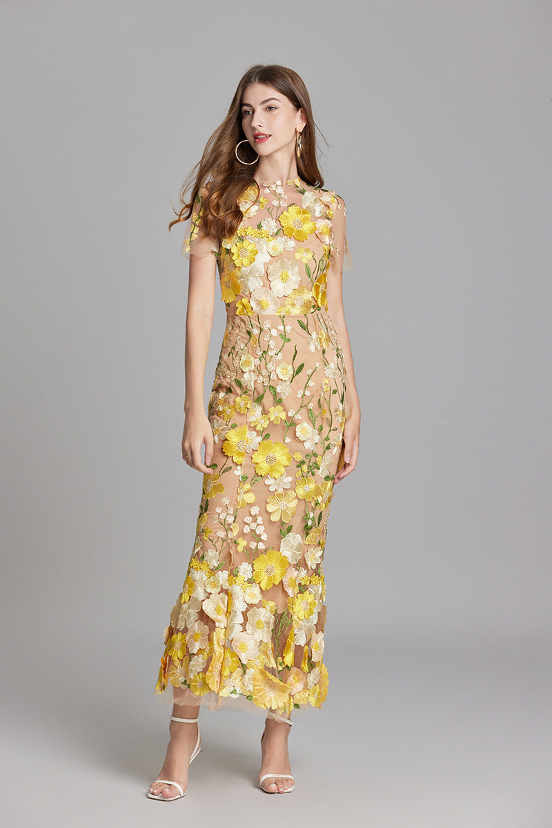 Agde Flower Dress - Elena Harper