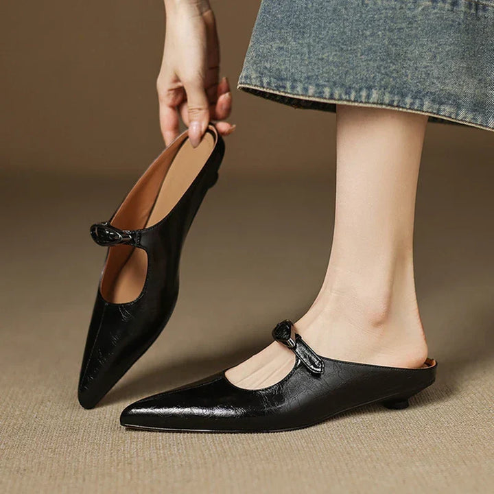 Clara – Natural Vegan Leather Mules