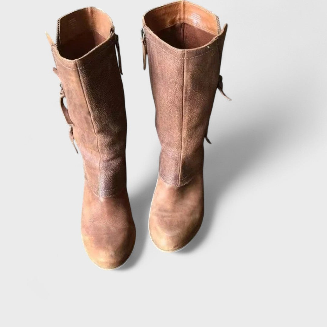 Alma Vintage Mid-Calf Boots - Elena Harper