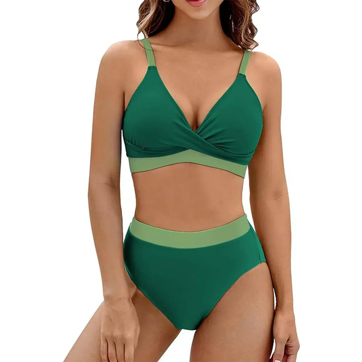 Women's V-Neck Shaping Bikini for Abdomen Control