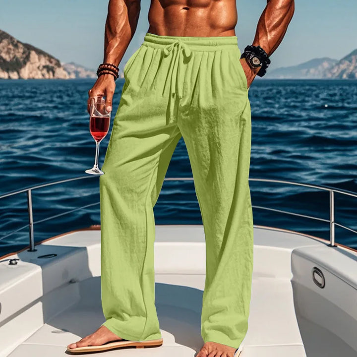 LAURENT MONACO | AZURE LINEN PANTS FOR MEN