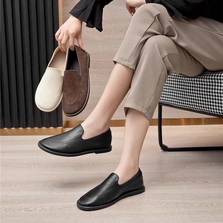 Giada Polished Slip-On Loafers, view 4 - Elena Harper