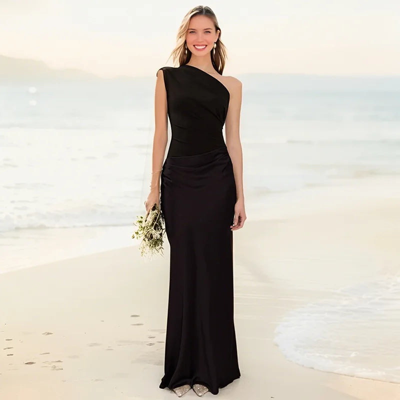 Maxi Dress with Exposed Shoulder - Elena Harper