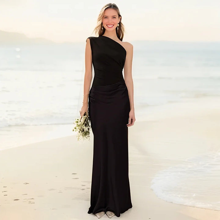 Maxi Dress with Exposed Shoulder - Elena Harper