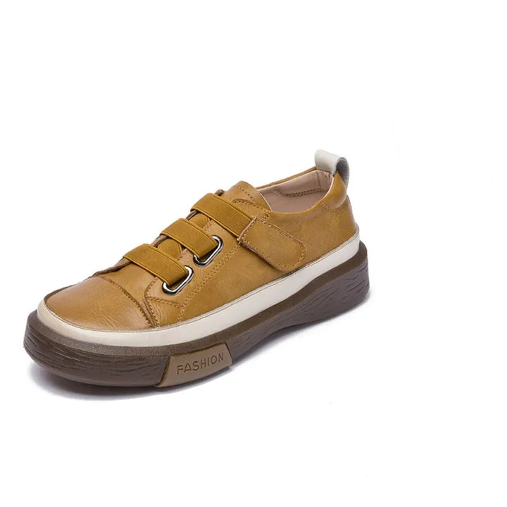 Antonia Comfortable Leather Sneakers, view 2 - Elena Harper