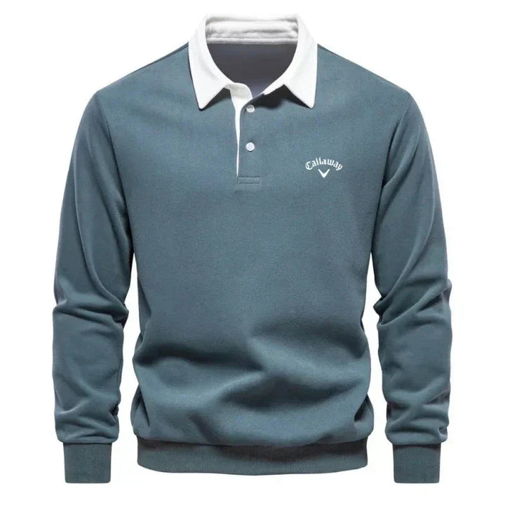 LAURENT MONACO | POLO SWEATER WITH REFINED CONTRASTS