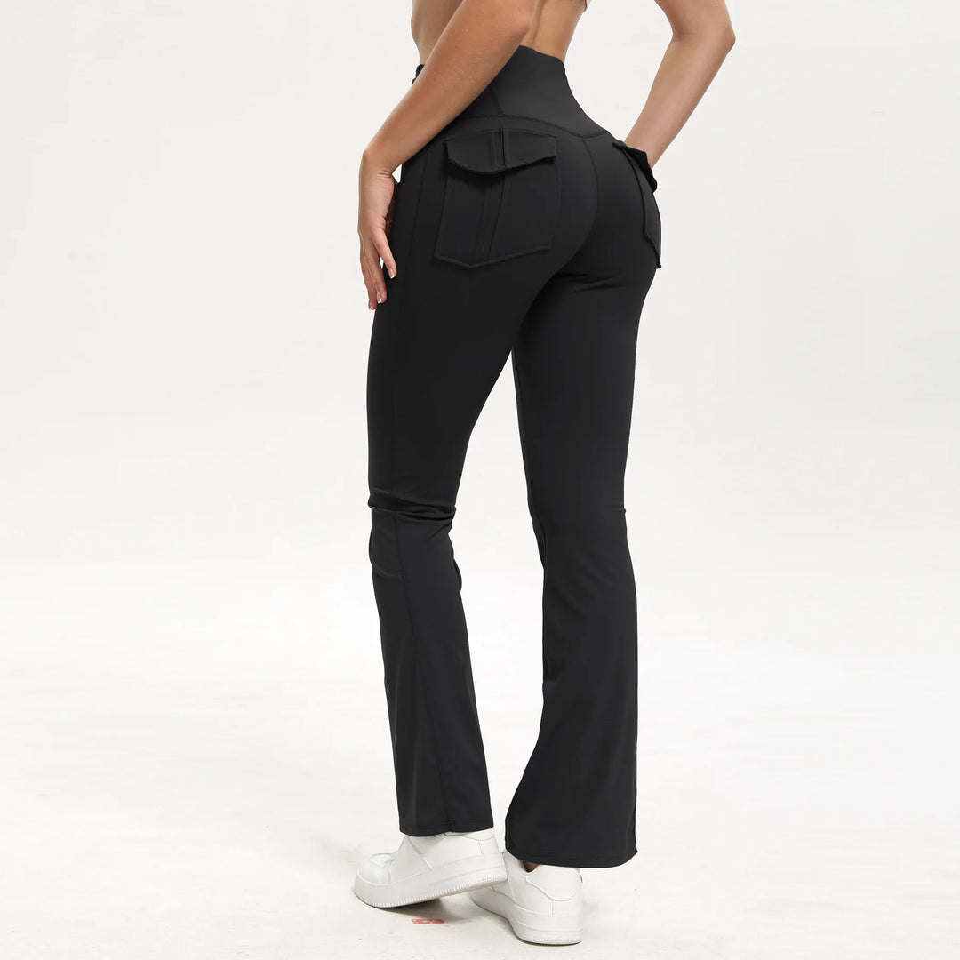 Gessica Elegant Flared Pants, view 6 - Elena Harper