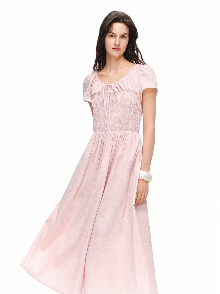 Isotta Soft Draped Dress, view 4 - Elena Harper