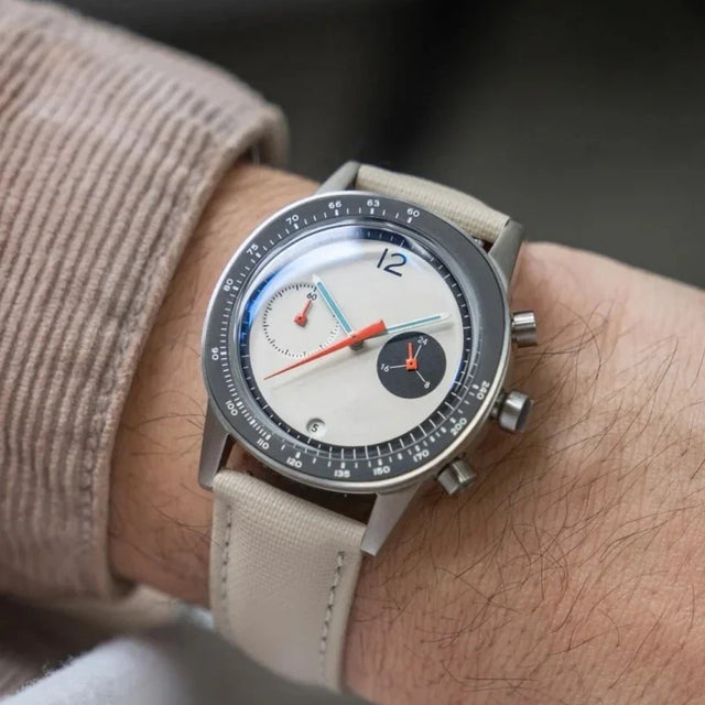 Ertan Bauhaus Chronograph Watch, view 6 - Elena Harper