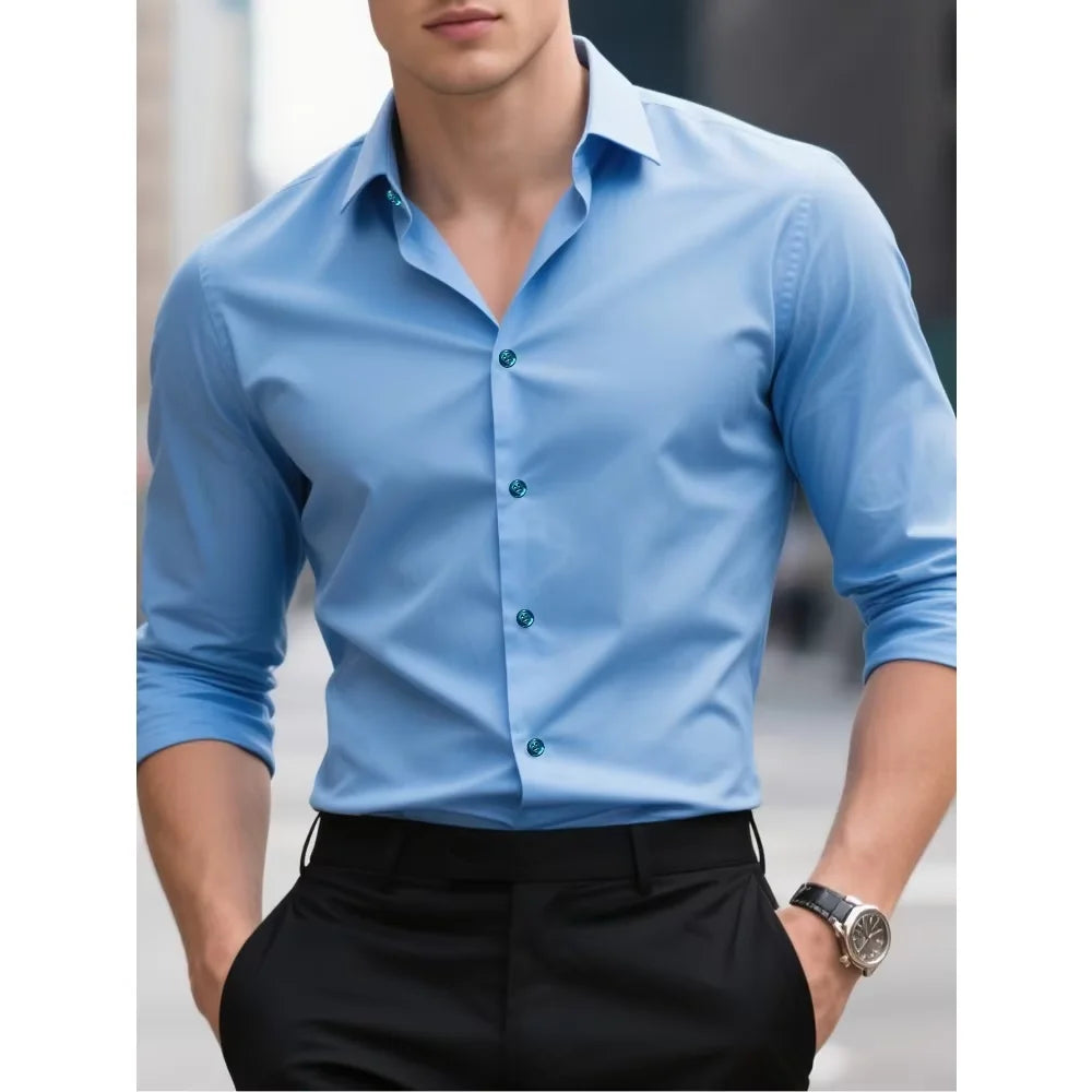ELENA HARPER™  |  LONG SLEEVE BUSINESS SHIRT FOR MEN