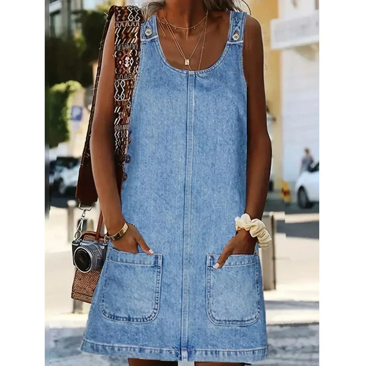 Relaxed Denim-Look Emma Dress