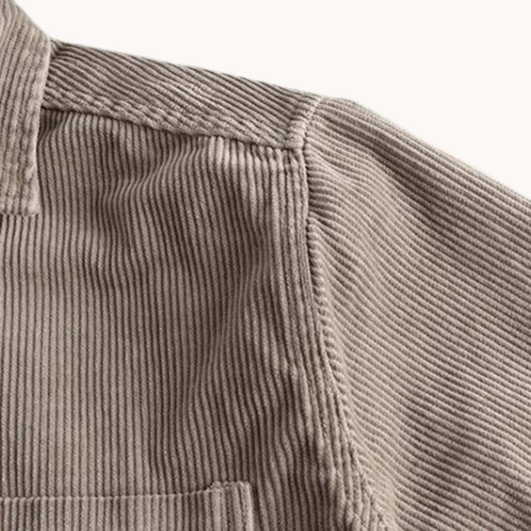 Button-Down Textured Corded Shirt for Men – Casual and Structured Shirt