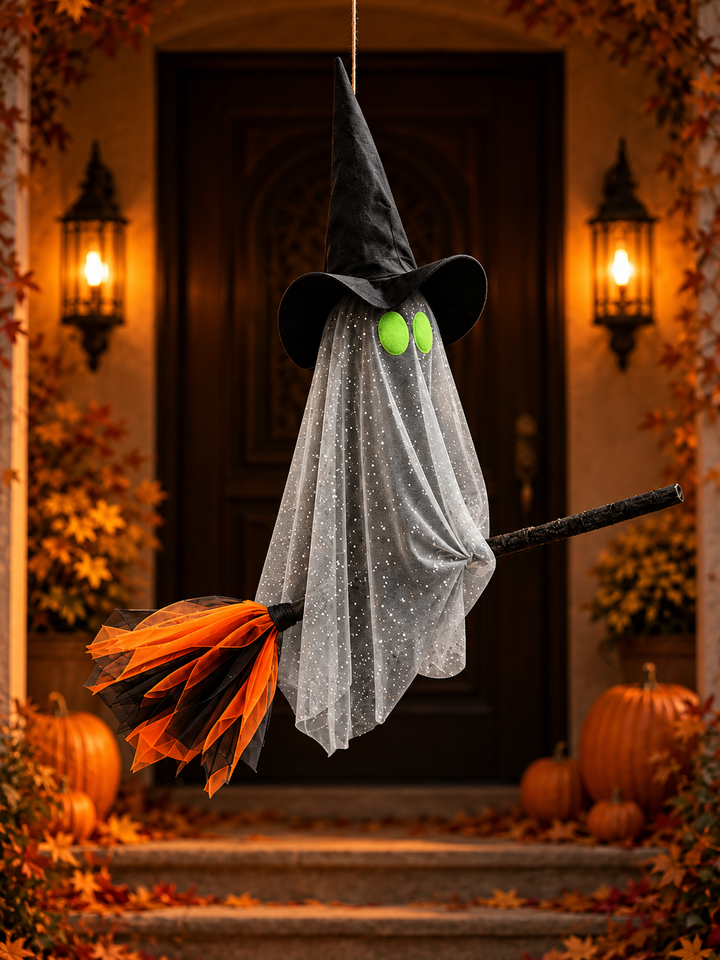 Flying Ghost Witch Hanging Halloween Decoration