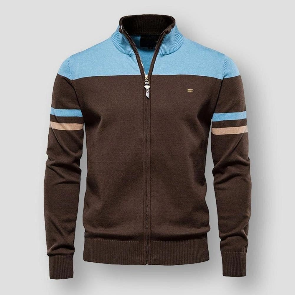 Men's Chic Sporty Zip Vest with High Collar