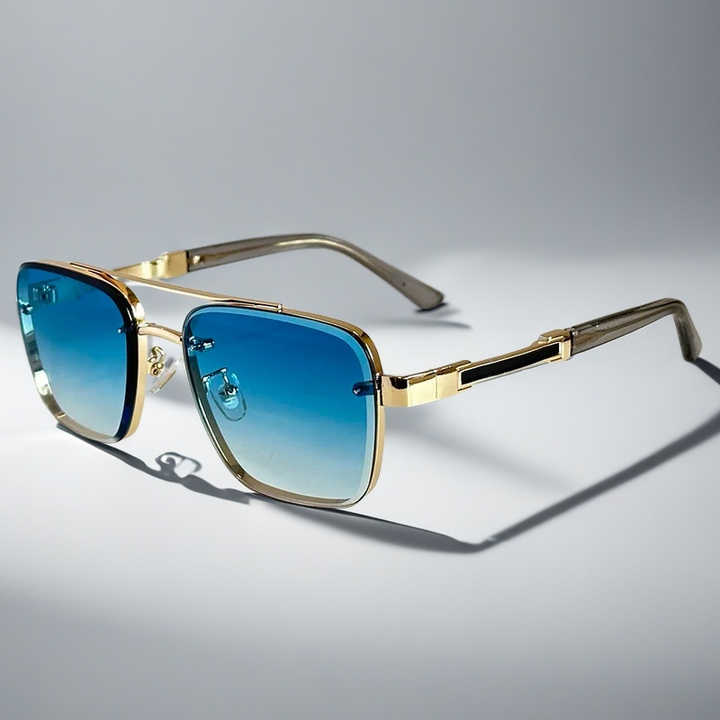 Unisex Squared Frame Summer Sunglasses with Gradient Lenses