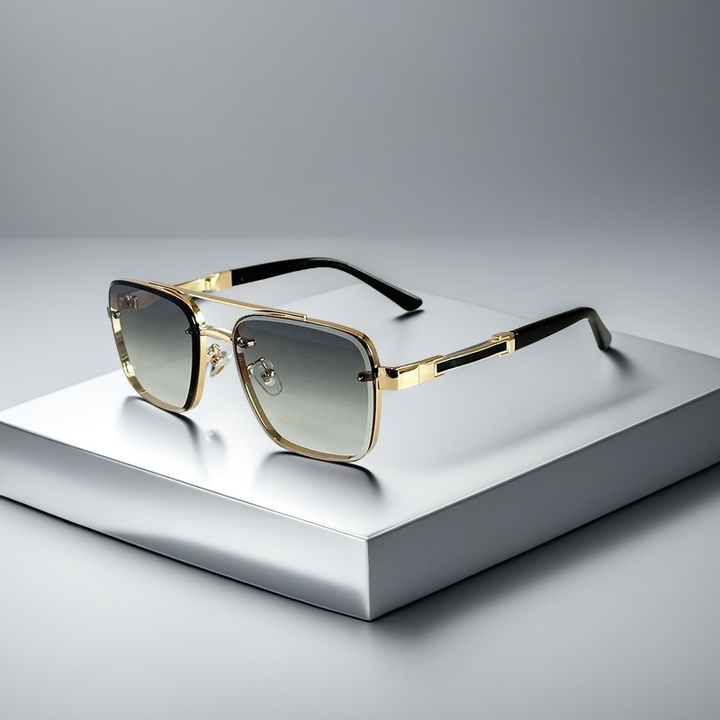 Unisex Squared Frame Summer Sunglasses with Gradient Lenses