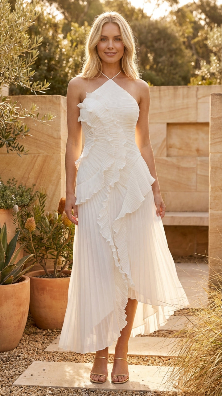 Sleeveless Ruffled Layered Maxi Dress