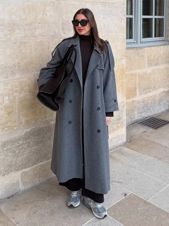 Sabine | Women's Long Winter Trench Coat Made of Wool