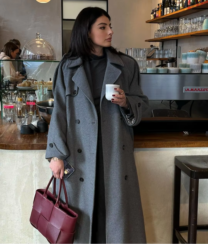 Sabine | Women's Long Winter Trench Coat Made of Wool