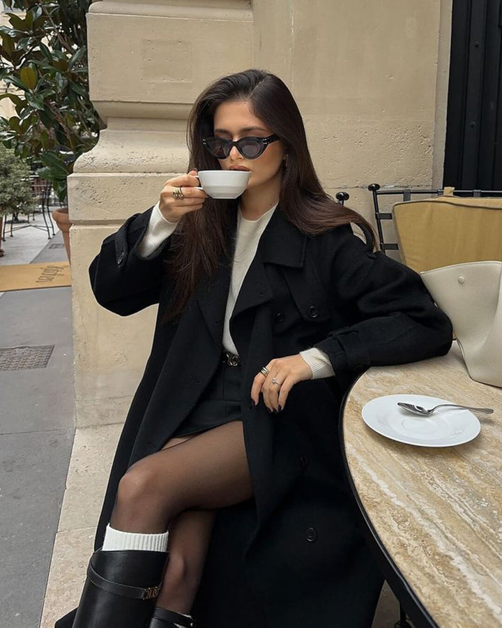 Sabine | Women's Long Winter Trench Coat Made of Wool