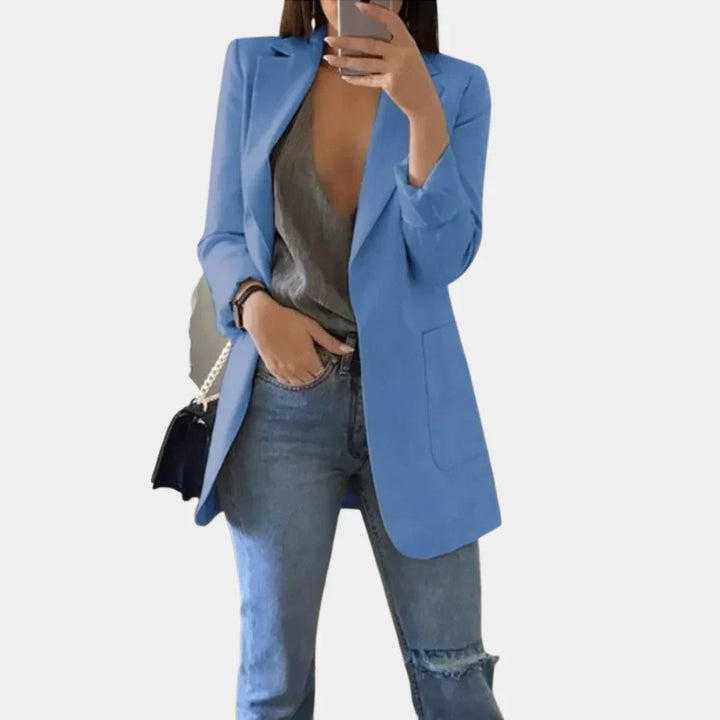 Women's Tailored Longline Blazer Jacket - Effortless Style & Slim Fit