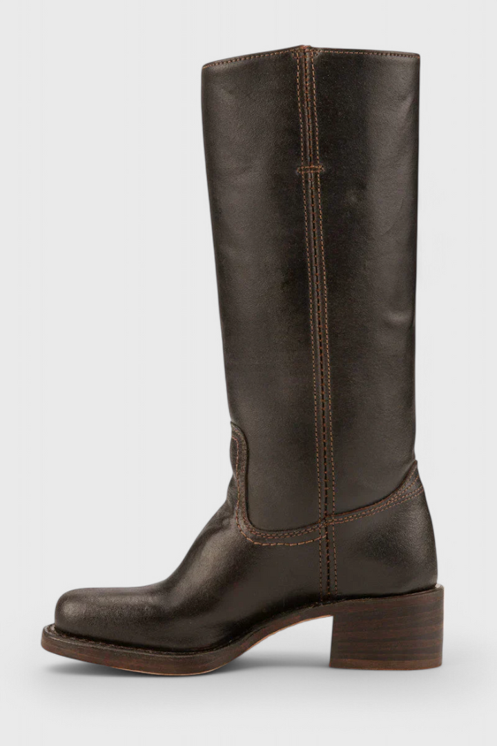Women's Elegant Knee-High Heeled Boots - Comfortable & Stylish