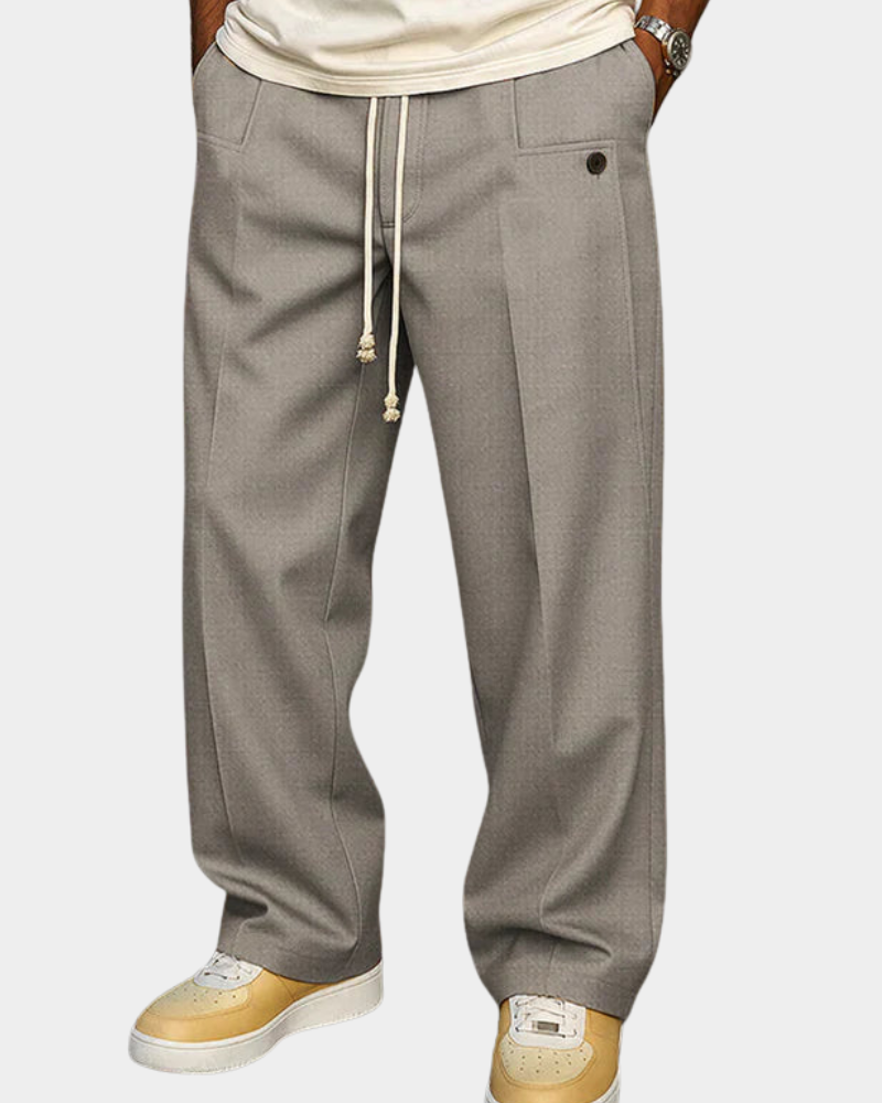 Men's Fabric Pants | Drawstring & Comfortable Fit