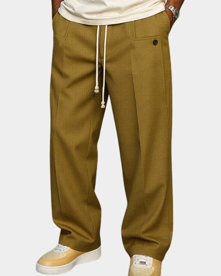 Men's Fabric Pants | Drawstring & Comfortable Fit
