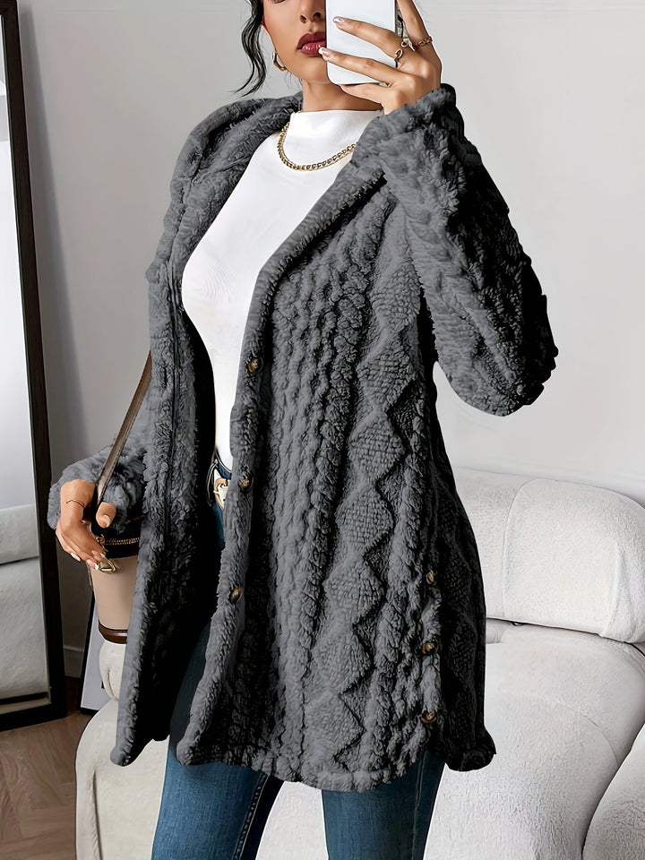 Women's Cardigan | Cable Knit with Hood