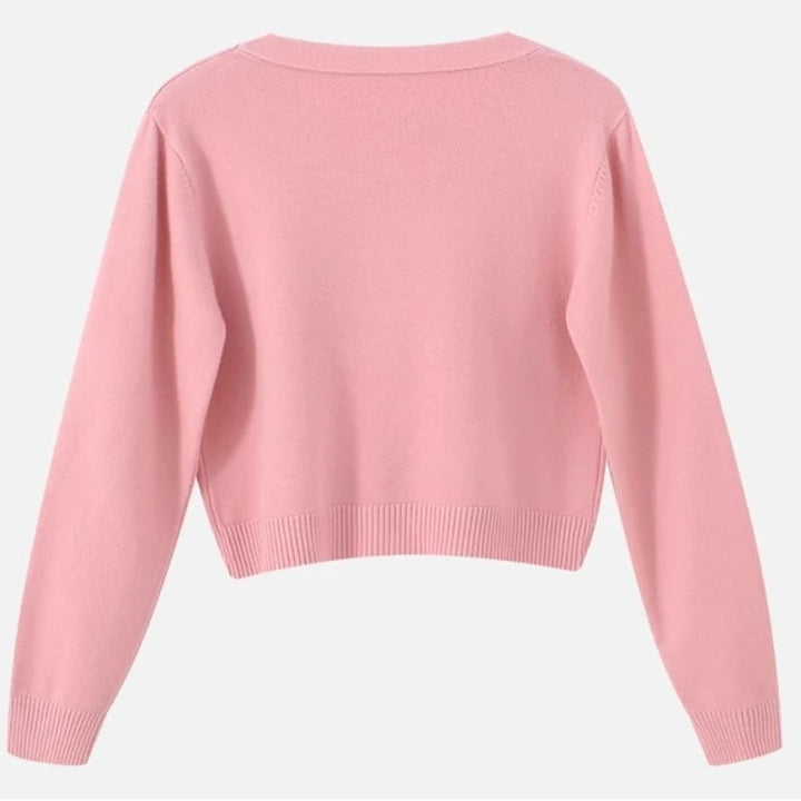 Knitted Sweater for Women V-Neck & Relaxed Fit, view 6 - Elena Harper