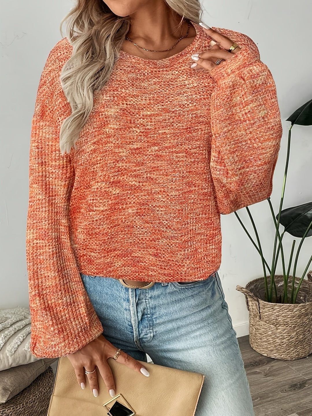 Strickpullover Damen | Waffelstrick & Lockere Passform