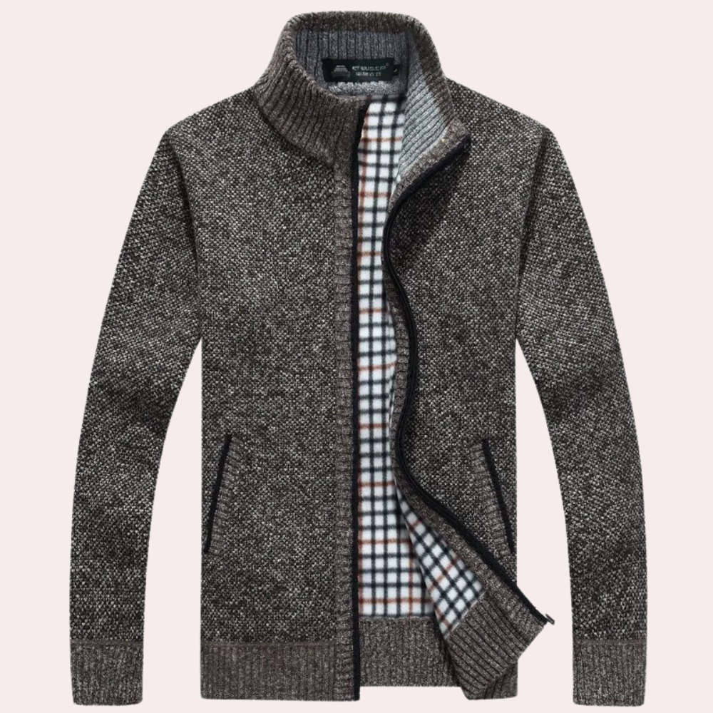 Knitted Vest for Women With Zipper & Warm, view 3 - Elena Harper
