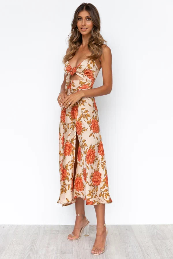 Women's Elegant Midi Cocktail Dress