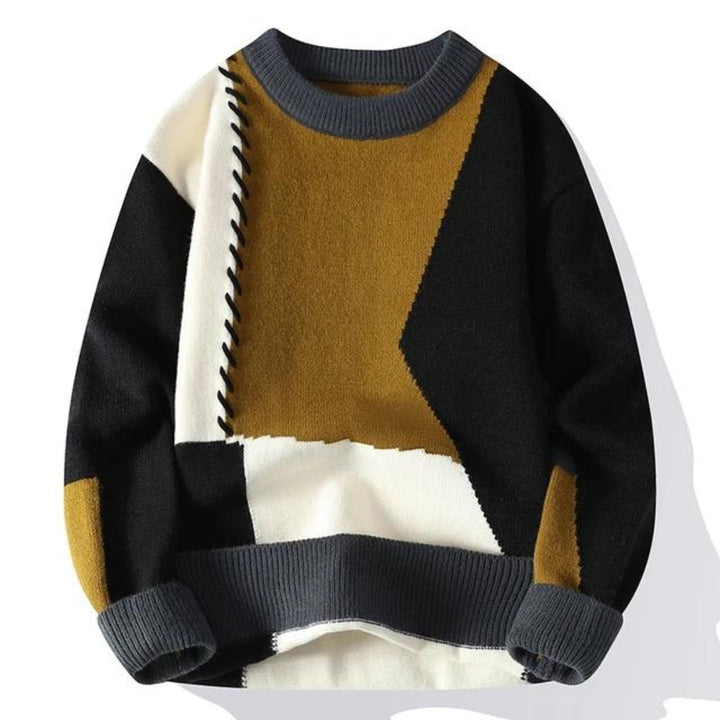Adrien - Elegant Patchwork Sweater Unique Design for Men