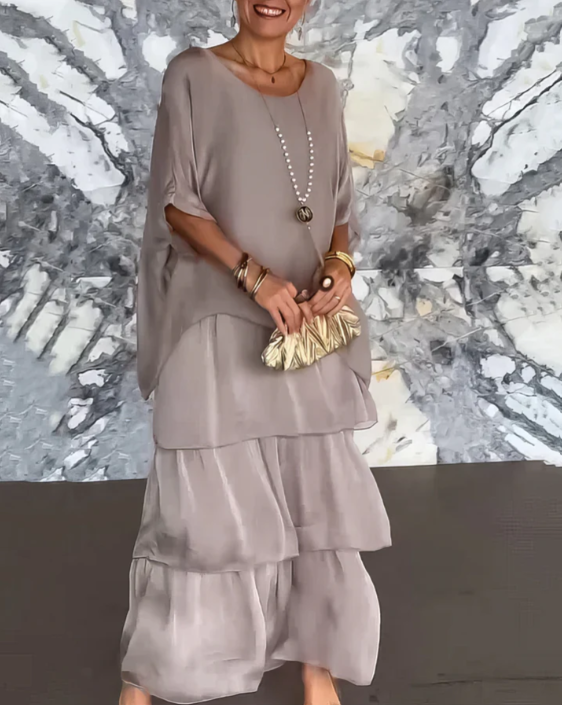 Noa Elegant Tummy Covering Maxi Dress - Elena Harper