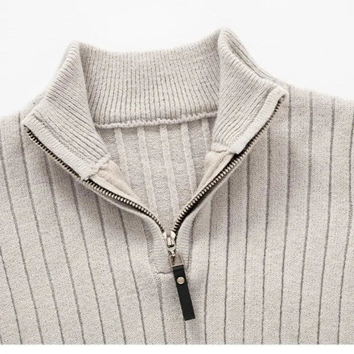 ZERMATT High Collar Half Zip Sweater