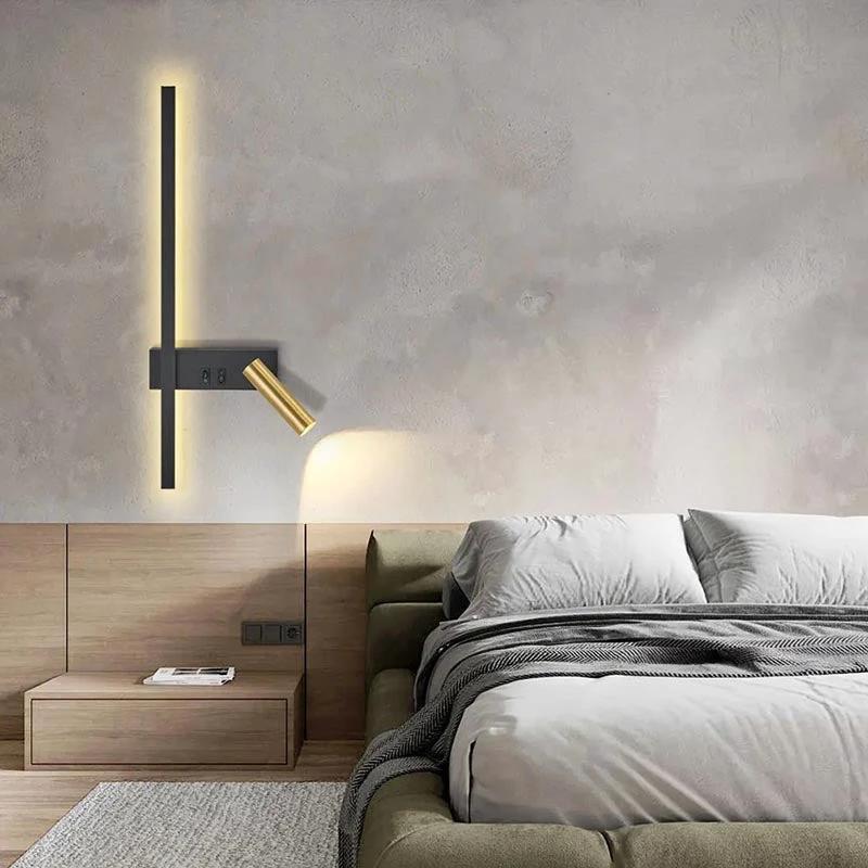 Adjustable LED Wall Lamp with Spot – Reading Light for Bedroom