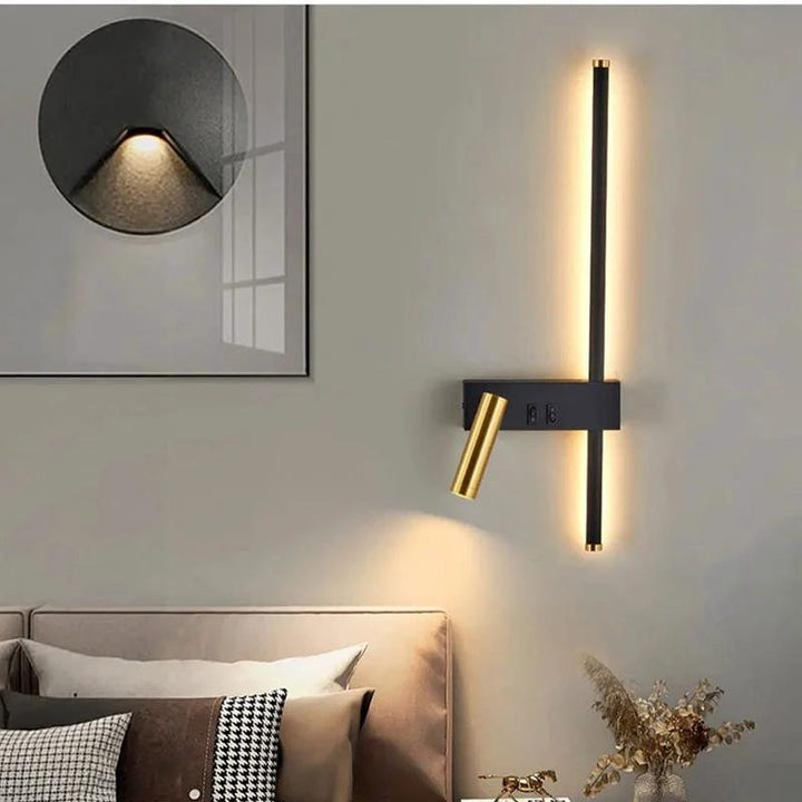 Adjustable LED Wall Lamp with Spot – Reading Light for Bedroom